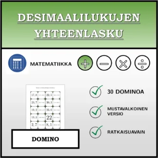Domino: Desimaalilukujen yhteenlasku