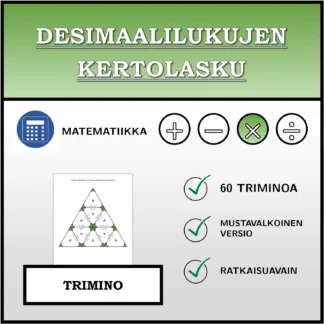 Trimino: Desimaalilukujen kertolasku