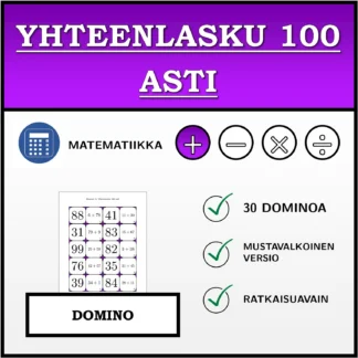 Domino: Yhteenlasku 100 asti