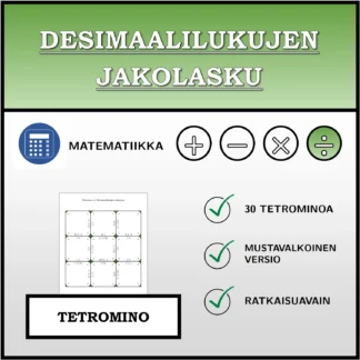 Tetromino: Desimaalilukujen jakolasku