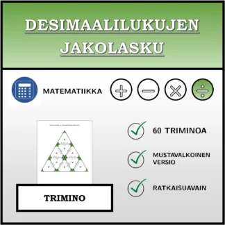 Trimino: Desimaalilukujen jakolasku