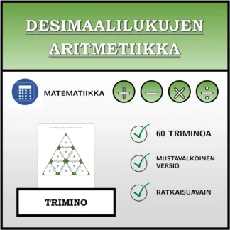 Trimino: Desimaalilukujen aritmetiikka