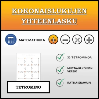 Tetromino: Kokonaislukujen yhteenlasku