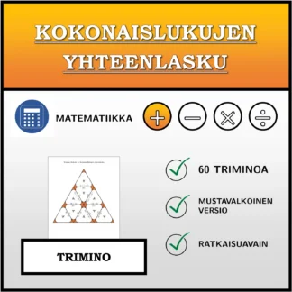 Trimino: Kokonaislukujen yhteenlasku