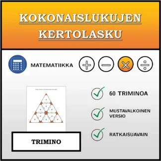 Trimino: Kokonaislukujen kertolasku