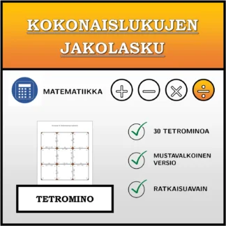Tetromino: Kokonaislukujen jakolasku