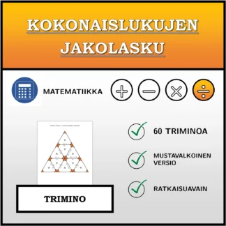 Trimino: Kokonaislukujen jakolasku