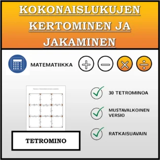 Tetromino: Kokonaislukujen kertominen ja jakaminen
