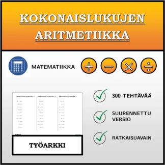 Työarkki: Kokonaislukujen aritmetiikka