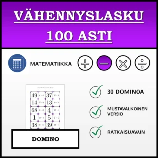 Domino: Vähennyslasku 100 asti