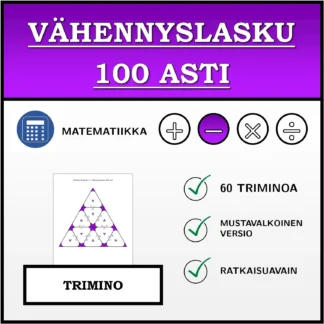 Trimino: Vähennyslasku 100 asti