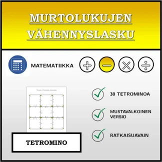 Tetromino: Murtolukujen vähennyslasku