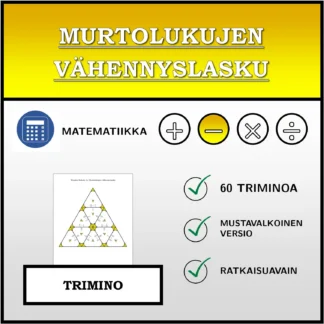 Trimino: Murtolukujen vähennyslasku