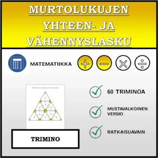 Trimino: Murtolukujen yhteen- ja vähennyslasku