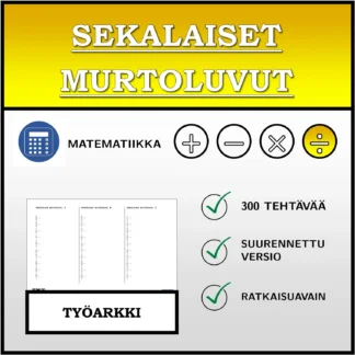Työarkki: Sekalaiset murtoluvut