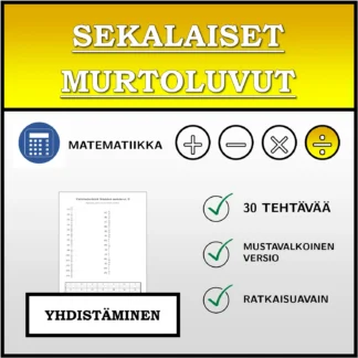 Yhdistämistehtävä: Sekalaiset murtoluvut
