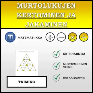 Trimino: Murtolukujen kertominen ja jakaminen