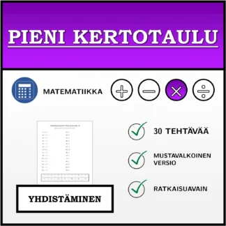 Yhdistämistehtävä: Pieni kertotaulu