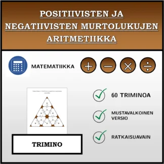 Trimino: Positiivisten ja negatiivisten murtolukujen aritmetiikka
