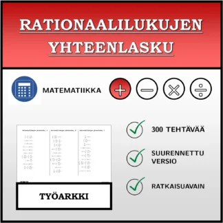 Työarkki: Rationaalilukujen yhteenlasku