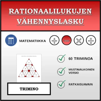 Trimino: Rationaalilukujen vähennyslasku