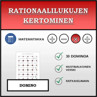 Domino: Rationaalilukujen kertominen