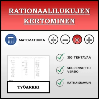 Työarkki: Rationaalilukujen kertominen
