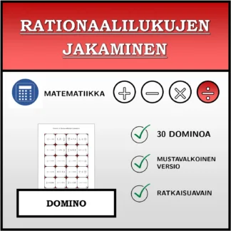 Domino: Rationaalilukujen jakaminen