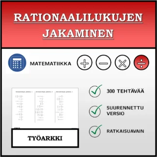 Työarkki: Rationaalilukujen jakaminen
