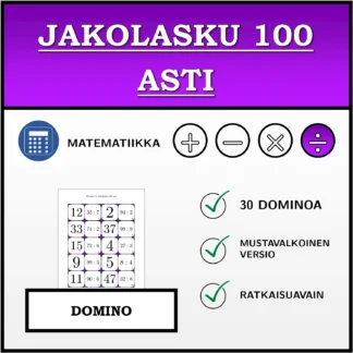 Domino: Jakolasku 100 asti