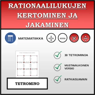 Tetromino: Rationaalilukujen kertominen ja jakaminen
