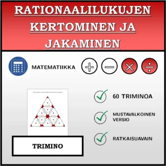 Trimino: Rationaalilukujen kertominen ja jakaminen