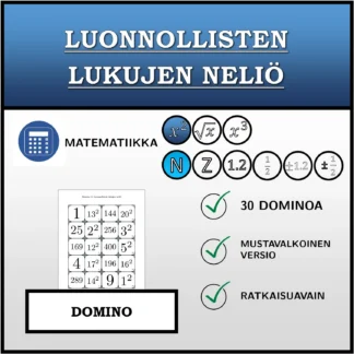 Domino: Luonnollisten lukujen neliö