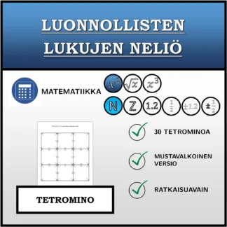 Tetromino: Luonnollisten lukujen neliö