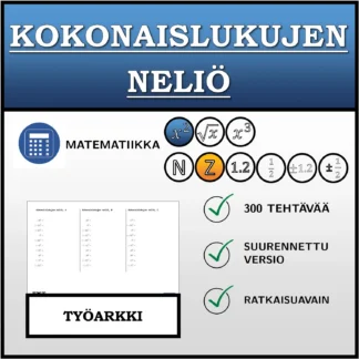 Työarkki: Kokonaislukujen neliö