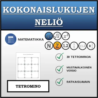 Tetromino: Kokonaislukujen neliö