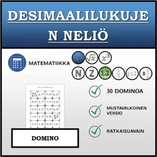 Domino: Desimaalilukujen neliö