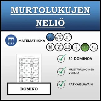 Domino: Murtolukujen neliö