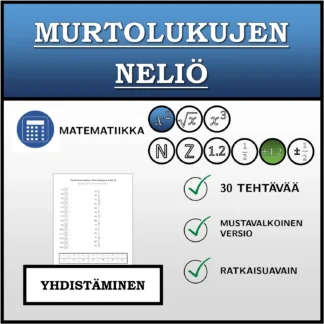 Yhdistämistehtävä: Murtolukujen neliö