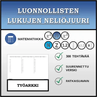 Työarkki: Luonnollisten lukujen neliöjuuri