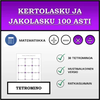 Tetromino: Kertolasku ja jakolasku 100 asti