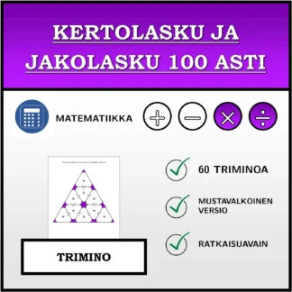 Trimino: Kertolasku ja jakolasku 100 asti