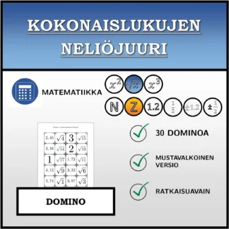 Domino: Kokonaislukujen neliöjuuri