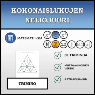 Trimino: Kokonaislukujen neliöjuuri